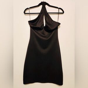 Elegant Black Halter Dress
